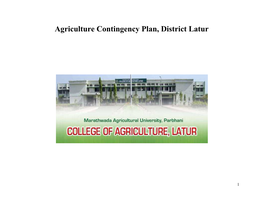 Agriculture Contingency Plan, District Latur