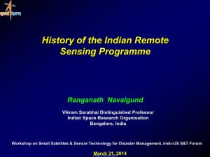 History of the Indian Remote Sensing Programme