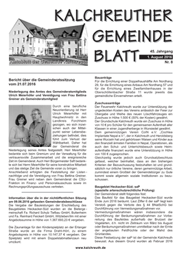 Amtsblatt Der Gemeinde Kalchreuth