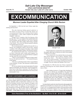 73 Salt Lake City Messenger: Excommunication