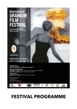5Th International Uranium Film Festival Programme Quebec 2015 Final