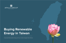 Buying Renewable Energy in Taiwan