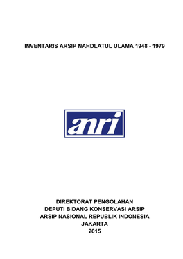 Inventaris Arsip Nahdlatul Ulama 1948 - 1979