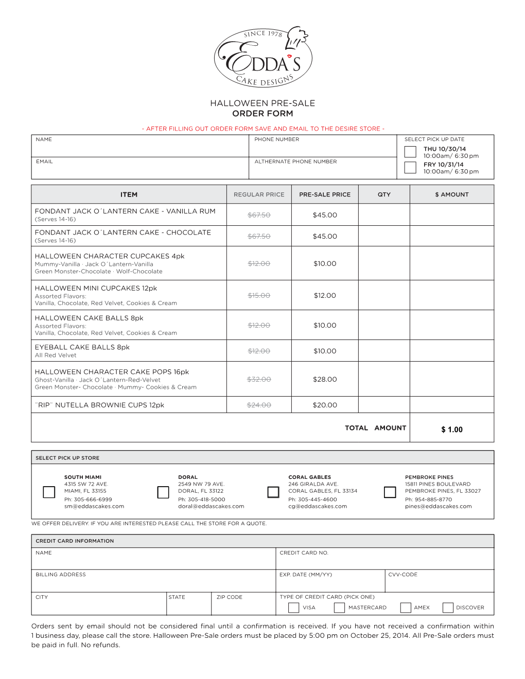 HALLOWEEN ORDER FORM.Indd