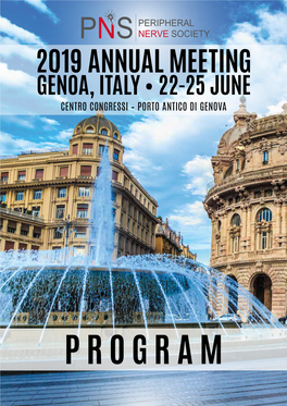 2019 Annual Meeting Genoa, Italy • 22-25 June Centro Congressi – Porto Antico Di Genova