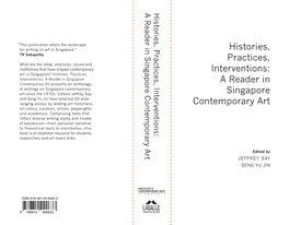 Histories, Practices, Interventions: a Reader in Singapore Contemporary