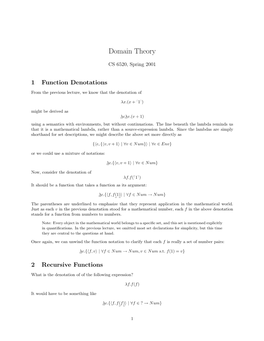 Domain Theory