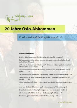 20 Jahre Oslo-Abkommen