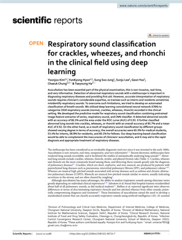 Respiratory Sound Classification for Crackles, Wheezes, and Rhonchi In
