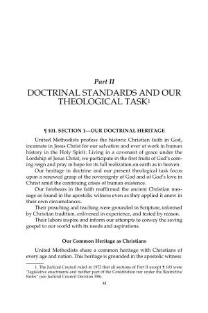 Doctrinal Standards and Our Theological Task1