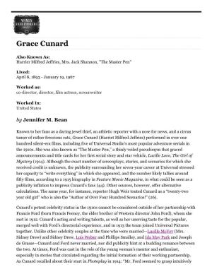 Grace Cunard