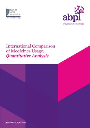 International Comparison of Medicines Usage: Quantitative Analysis