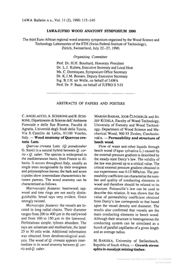 Downloaded from Brill.Com10/08/2021 11:33:23AM Via Free Access 116 IAWA Bulletin N.S., Vol