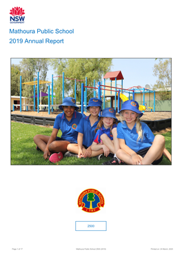 2019 Mathoura Public School Annual Report