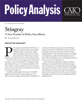 Stingray: a New Frontier in Police Surveillance