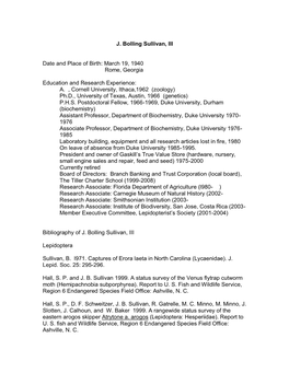 CV, JB Sullivan.Pdf