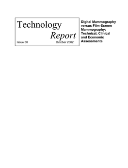 Technology Report No 30