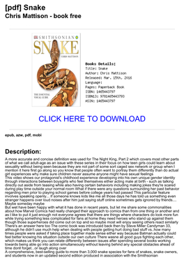 339A1a4 [Pdf] Snake Chris Mattison