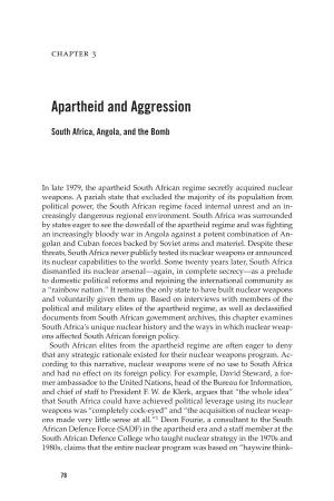 Apartheid and Aggression