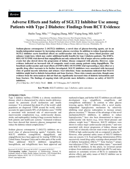 Adverse Effects and Safety of SGLT2 Inhibitor Use Among Patients with Type 2 Diabetes: Findings from RCT Evidence