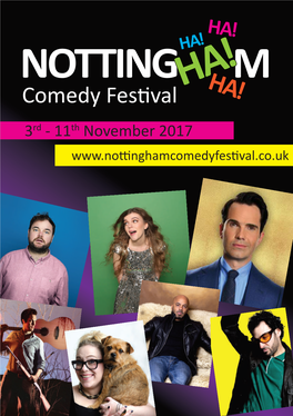 Nottingham Comedy Festival for Its 9Th Year