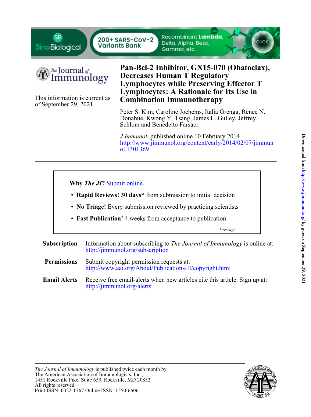 Combination Immunotherapy Lymphocytes