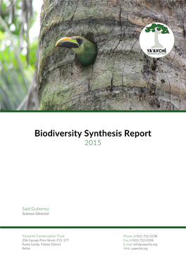 Biodiversity Synthesis Report 2015