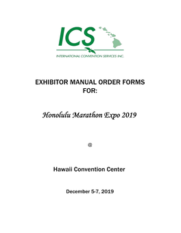 Honolulu Marathon Expo 2019