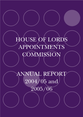 House of Lords Appointments Commission Annual Report