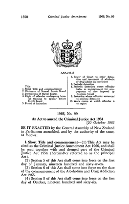 1966 No 99 Criminal Justice Amendment