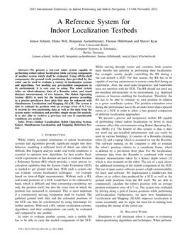 A Reference System for Indoor Localization Testbeds