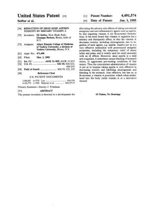 United States Patent (19) 11 Patent Number: 4,491,574 Seifter Et Al