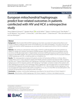 European Mitochondrial Haplogroups