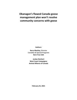 Okanagan's Flawed Canada Goose