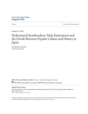 Male Entertainers and the Divide Between Popular Culture and History in Japan Meradeth Lin Edwards University of San Diego