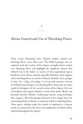 Divine Control and Use of Threshing Floors