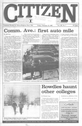 Conun. Ave.: First Auto Mile Other Colleges