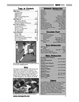 2008 TWU MSOC Media Guide.Qxd