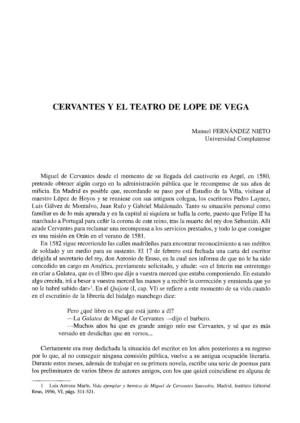 Pdf Cervantes Y El Teatro De Lope De Vega / Manuel Fernández Nieto