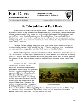 Fort Davis National Historic Site, You Will See a Diorama Depicting This Battle