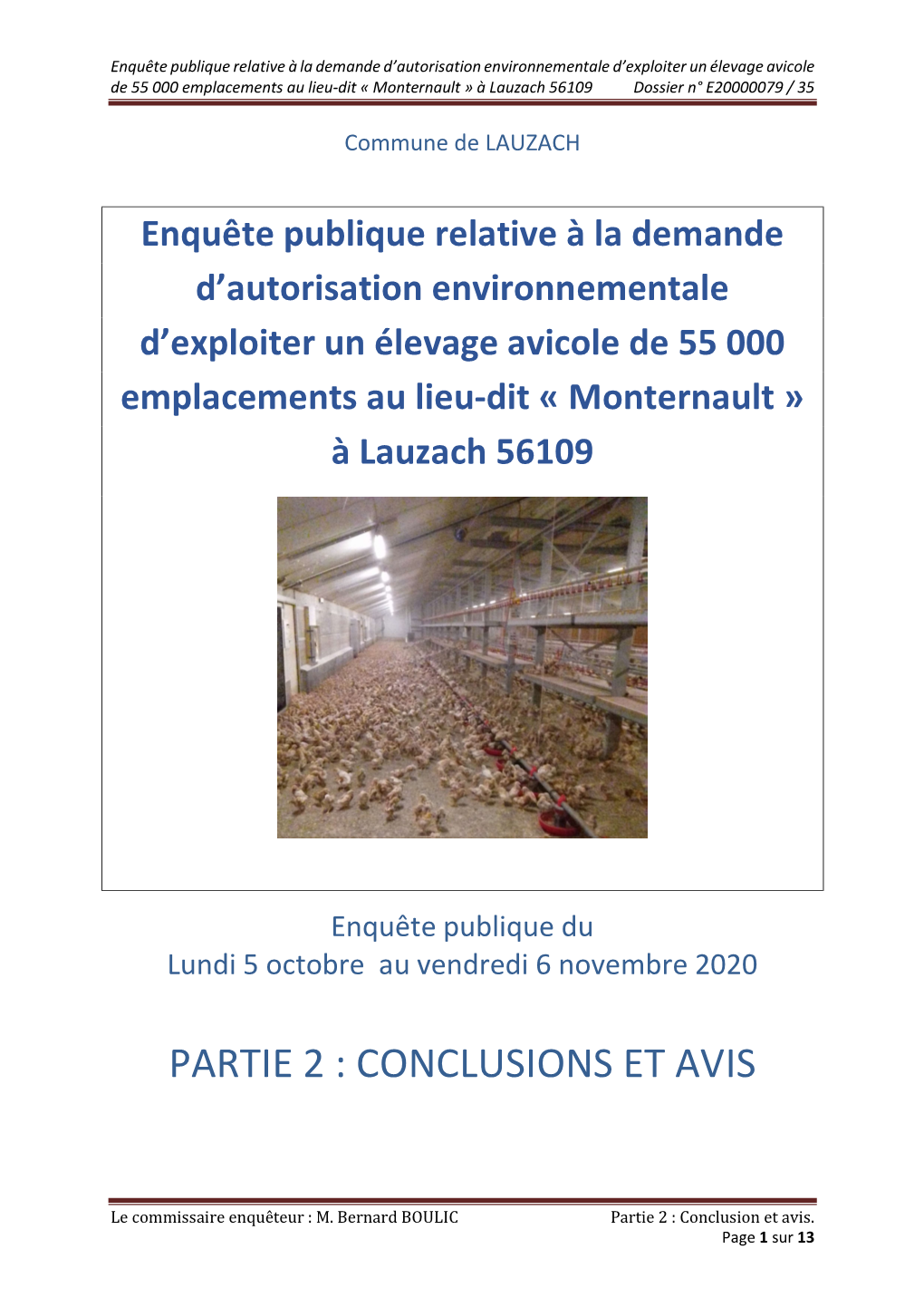 Partie 2 : Conclusions Et Avis