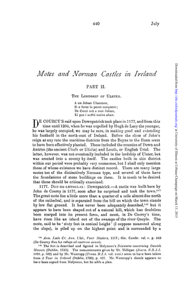Motes and Norman Castles in Ireland