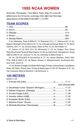 1995 NCAA Women