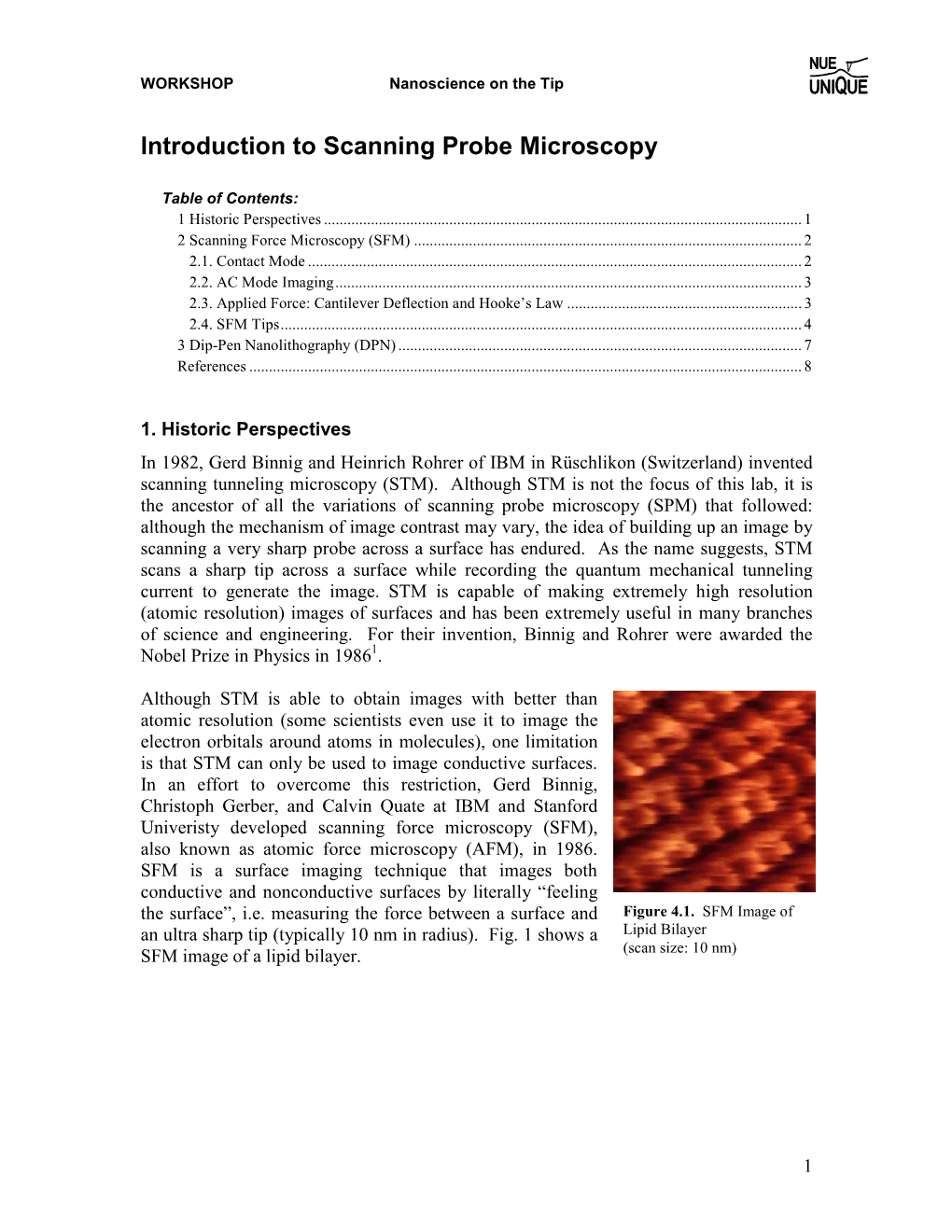 Introduction to Scanning Probe Microscopy
