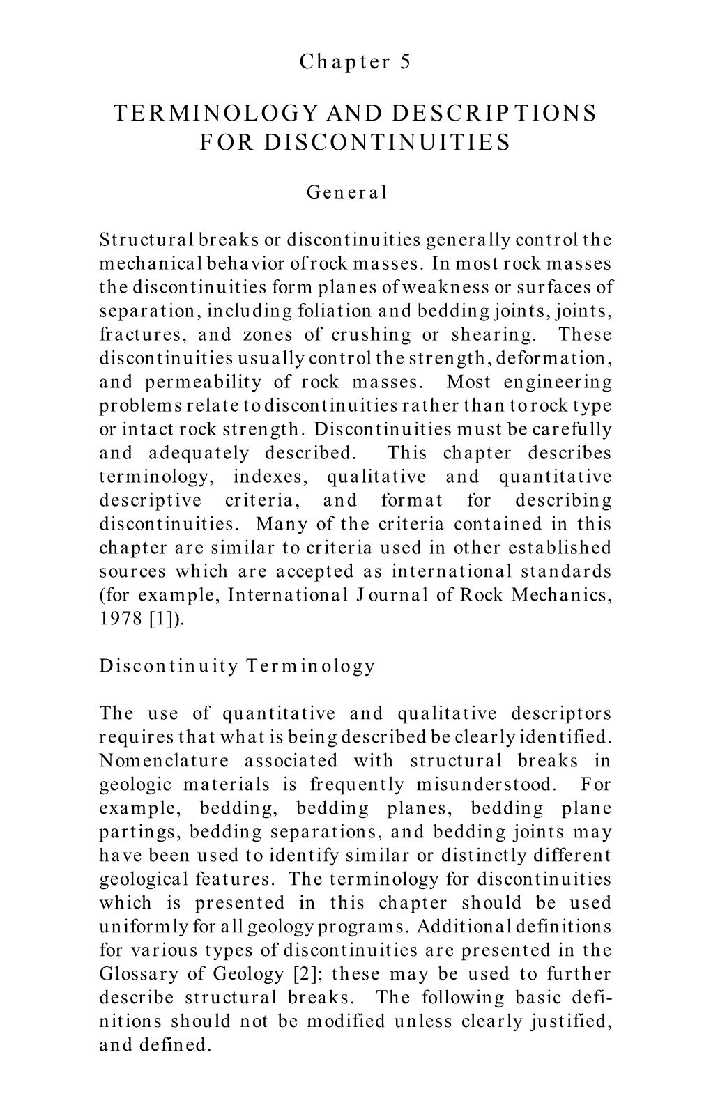 USBR Engineering Geology Field Manual Volume 1 Chapter 5