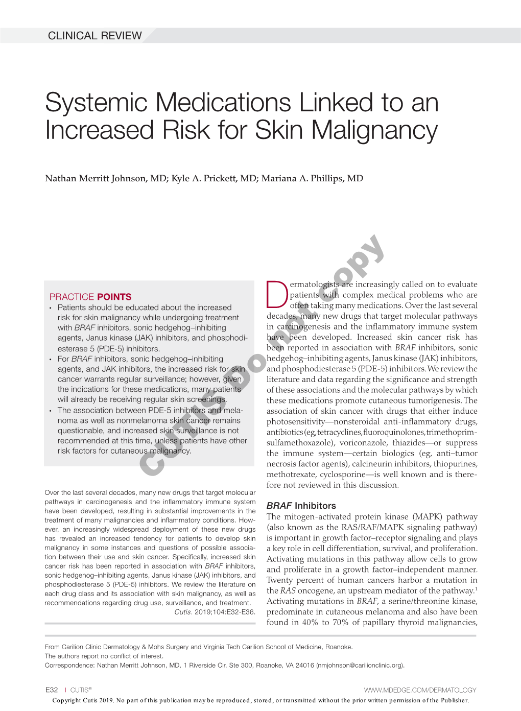 Systemic Medications Linked to an Increased Risk for Skin Malignancy