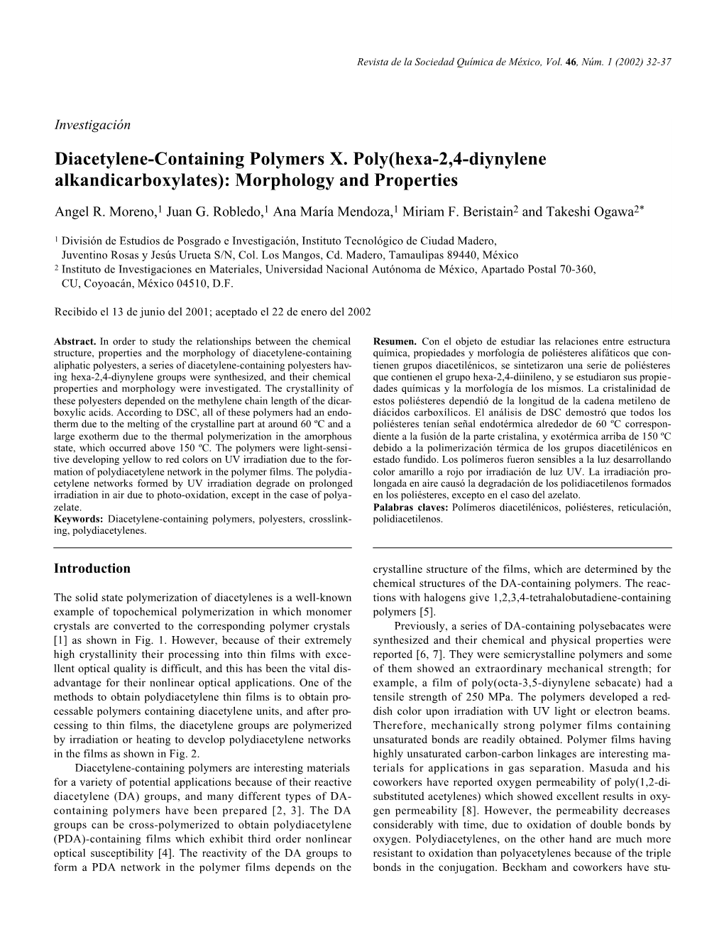 Diacetylene-Containing Polymers X. Poly(Hexa-2,4-Diynylene Alkandicarboxylates): Morphology and Properties