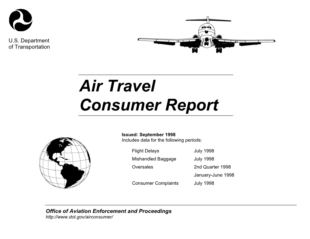 Air Travel Consumer Report