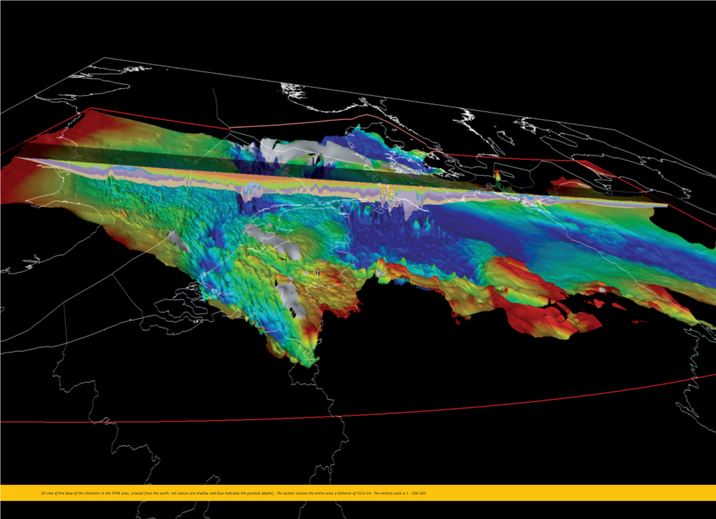 3D View of the Base of the Zechstein in the SPBA Area, (Viewed from the South; Red Colours Are Shallow and Blue Indicates the Greatest Depths)