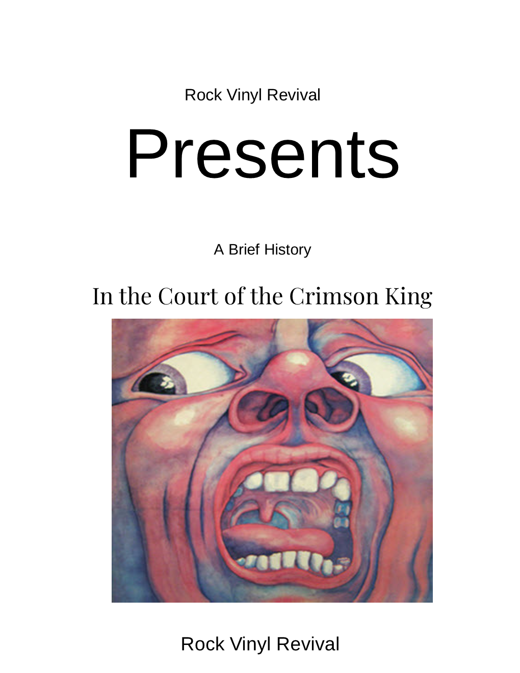 In the Court of the Crimson King